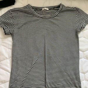 Striped graphic tee